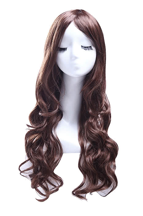 60CM Light Brown Long Curly Fashion Wig