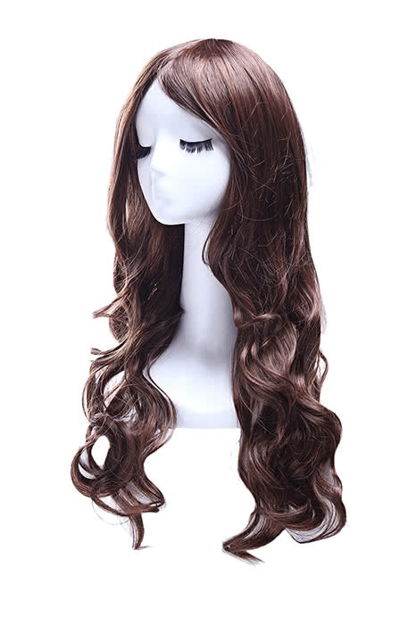 60CM Light Brown Long Curly Fashion Wig