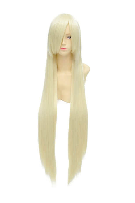 100cm Long Inu x Boku SS Yukinokouji Nobara Cosplay Wig Pale Golden Staright Wigs