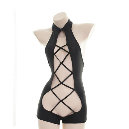 Japanese Hollow Sexy Underwear 2 Colors Cosplay Costume