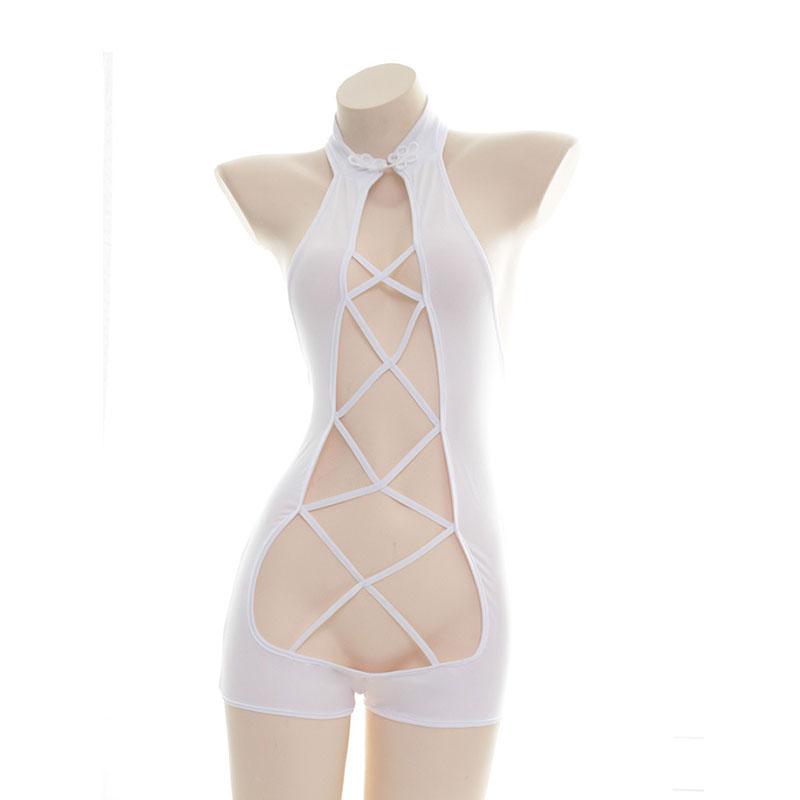 Japanese Hollow Sexy Underwear 2 Colors Cosplay Costume
