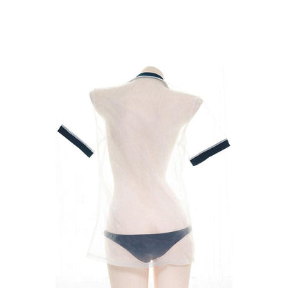 Japanese Sexy Transparent Gymnastics Clothes Cosplay Costume