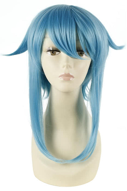48CM Medium Sword Art Online Asada shino Blue Cosplay Wig