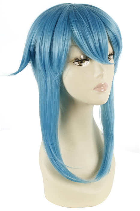 48CM Medium Sword Art Online Asada shino Blue Cosplay Wig