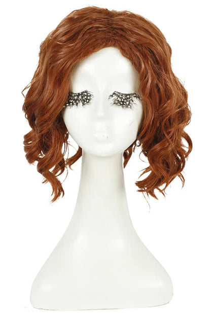32cm Black Widow Dark Brown Cosplay Wig