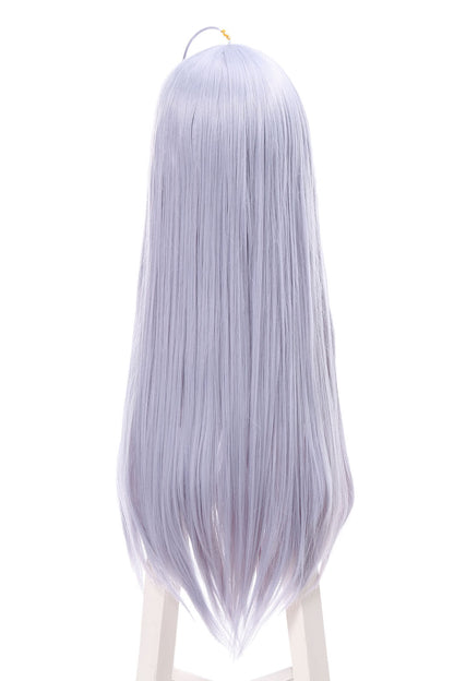 Akashic Records Of Bastard Magic Instructor Sistine Fibel Mixed Silver Long Straight Anime Cosplay Wigs