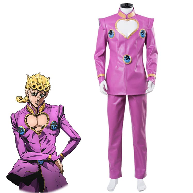 Giorno Giovanna  Pink  Full Set  Cosplay Costume