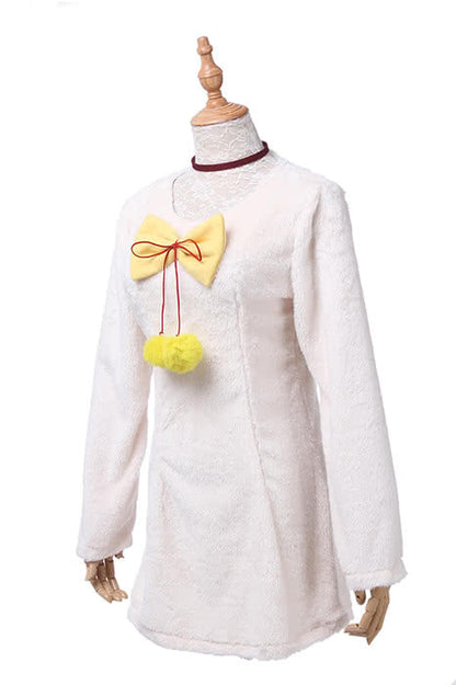 K Project Neko V Neck Wool Plush Sweater Dress Cosplay Costume