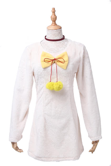 K Project Neko V Neck Wool Plush Sweater Dress Cosplay Costume