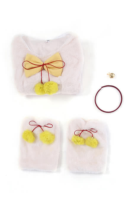 K Project Neko V Neck Wool Plush Sweater Dress Cosplay Costume
