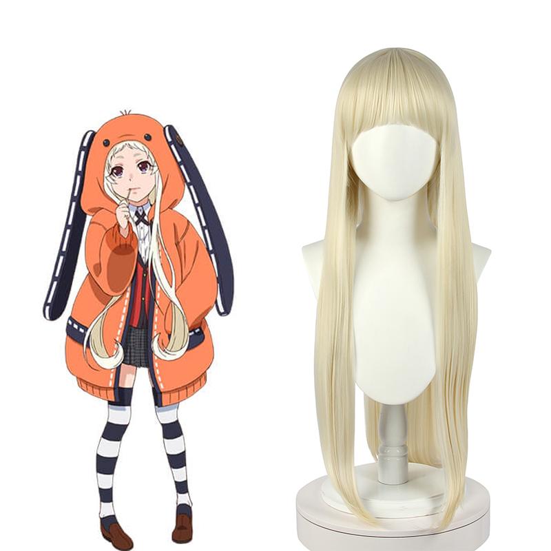 80cm Anime Kakegurui Yomoduki Runa Cosplay Wigs