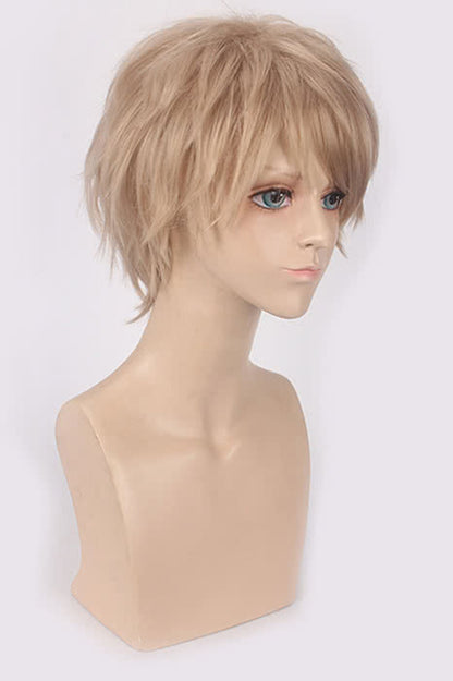 Kiss Him, Not Me Hayato Shinomiya Synthetic Cosplay Wigs Men Short Flaxen Hair Wigs