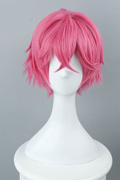 B-Project: Kodou*Ambitious Ashuu Yuuta Anime Cosplay Wigs Synthetic Short Pink Wigs