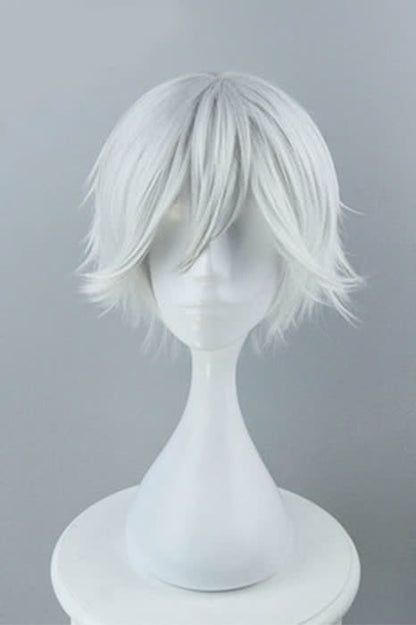 B-Project: Kodou*Ambitious Kitakado Tomohisa Anime Cosplay Wigs Synthetic Short Silvery White Wigs
