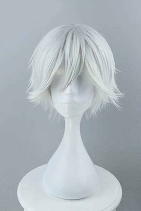 B-Project: Kodou*Ambitious Kitakado Tomohisa Anime Cosplay Wigs Synthetic Short Silvery White Wigs