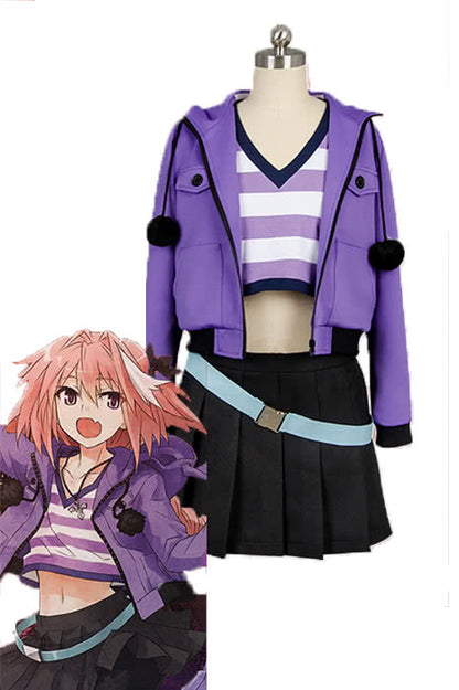 Presale Fate/Apocrypha Astolfo Purple Dress Anime Cosplay Costumes