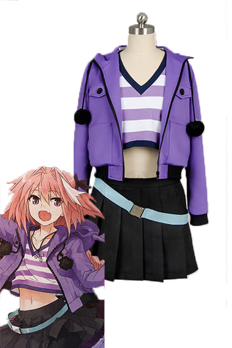 Presale Fate/Apocrypha Astolfo Purple Dress Anime Cosplay Costumes