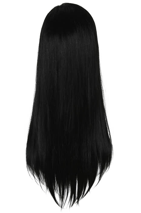 26 inch Long Natural Black Straight Invisible Part Lace wig