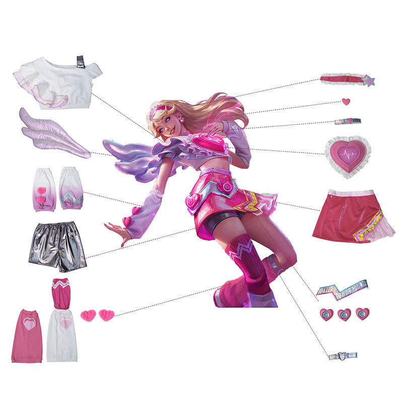 League Of Legends LOL Lovestruck Lux Cosplay Costume Halloween Costume