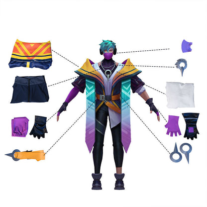 League of Legends LOL Heartsteel Aphelios Cosplay Costume Halloween Costume