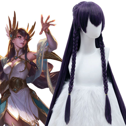League of Legends LOL Immortal Journey Irelia Long Dark Purple Cosplay Wigs Halloween wig