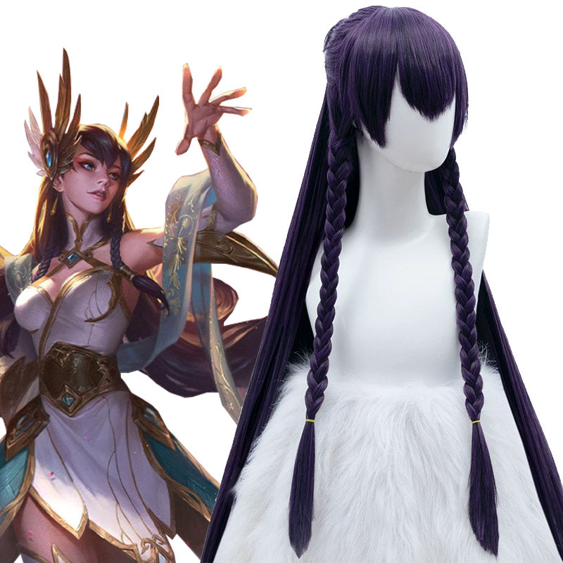 League of Legends LOL Immortal Journey Irelia Long Dark Purple Cosplay Wigs Halloween wig
