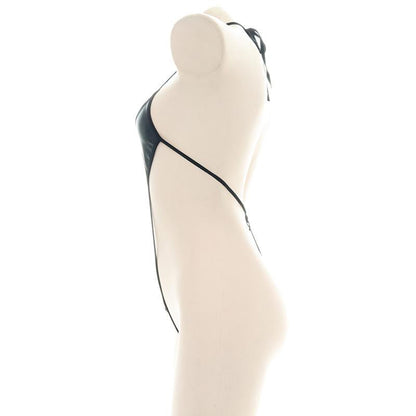 Leather Bikini Strappy Halterneck Underwear Sexy Cosplay Costume