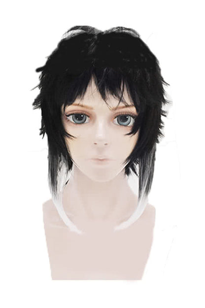 Bungo Stray Dogs Akutagawa Ryunosuke Black Mixed White Short Anime Cosplay Wigs
