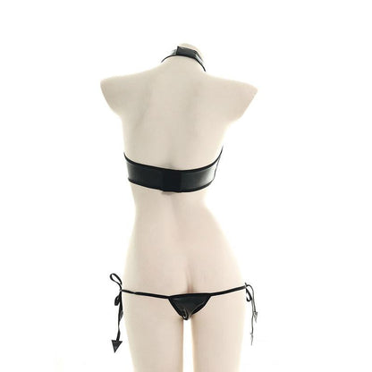 Little Devil Sexy Lingerie Black Suit Cosplay Costume