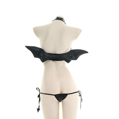 Little Devil Sexy Lingerie Black Suit Cosplay Costume