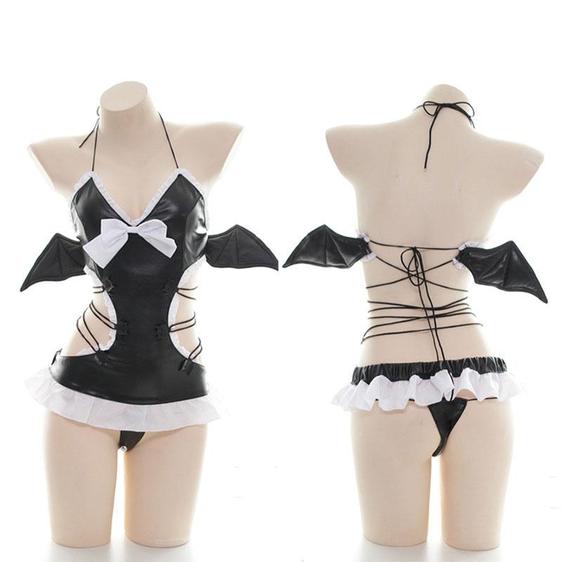 Little Devil Sexy Strapped Wings Cosplay Costume