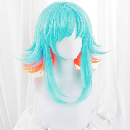 LOL KDA Neeko Cosplay Wigs Bule Mixed Organe Wigs Halloween wig