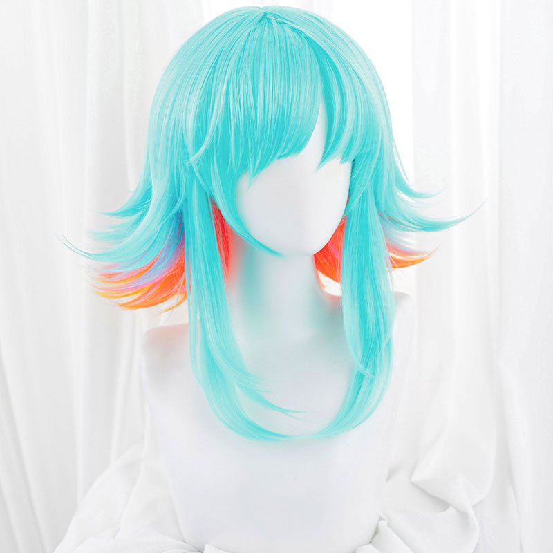 LOL KDA Neeko Cosplay Wigs Bule Mixed Organe Wigs Halloween wig