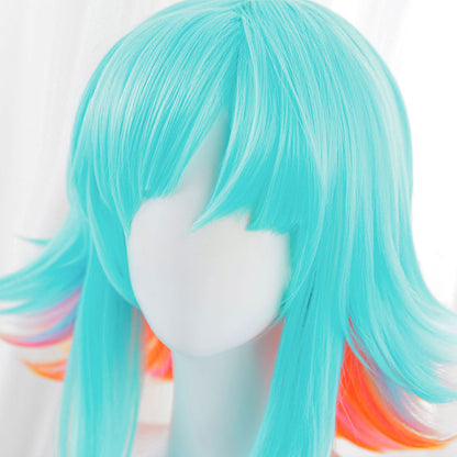 LOL KDA Neeko Cosplay Wigs Bule Mixed Organe Wigs Halloween wig