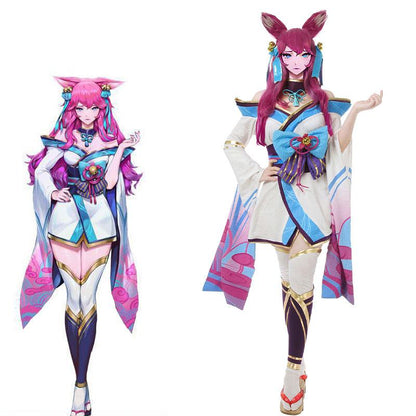 Ready To Ship LOL Spirit Blossom Ahri Cosplay Costume Halloween Costume