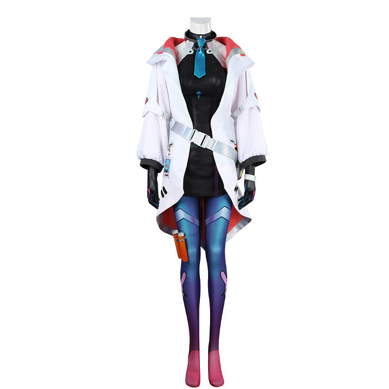 LOL Battle Bunny Aurora Cosplay Costume with Tails&Hat