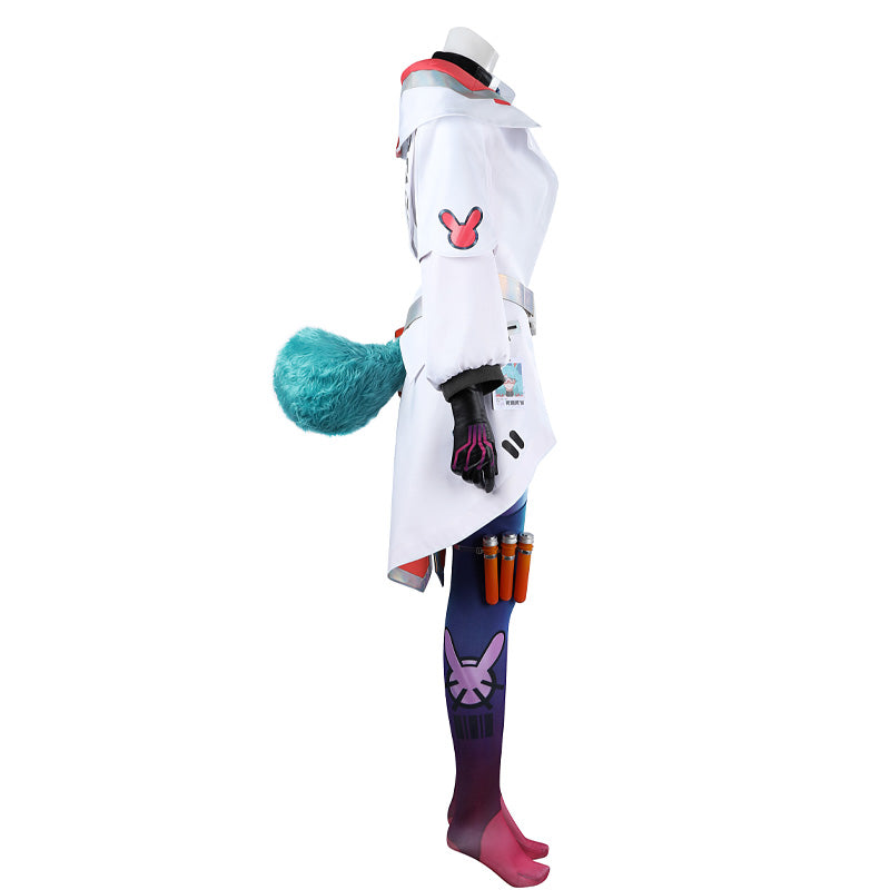 LOL Battle Bunny Aurora Cosplay Costume with Tails&Hat