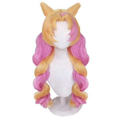 LOL Cafe Cutie Gwen Blonde Mixed Pink Ponytail Cosplay Wigs