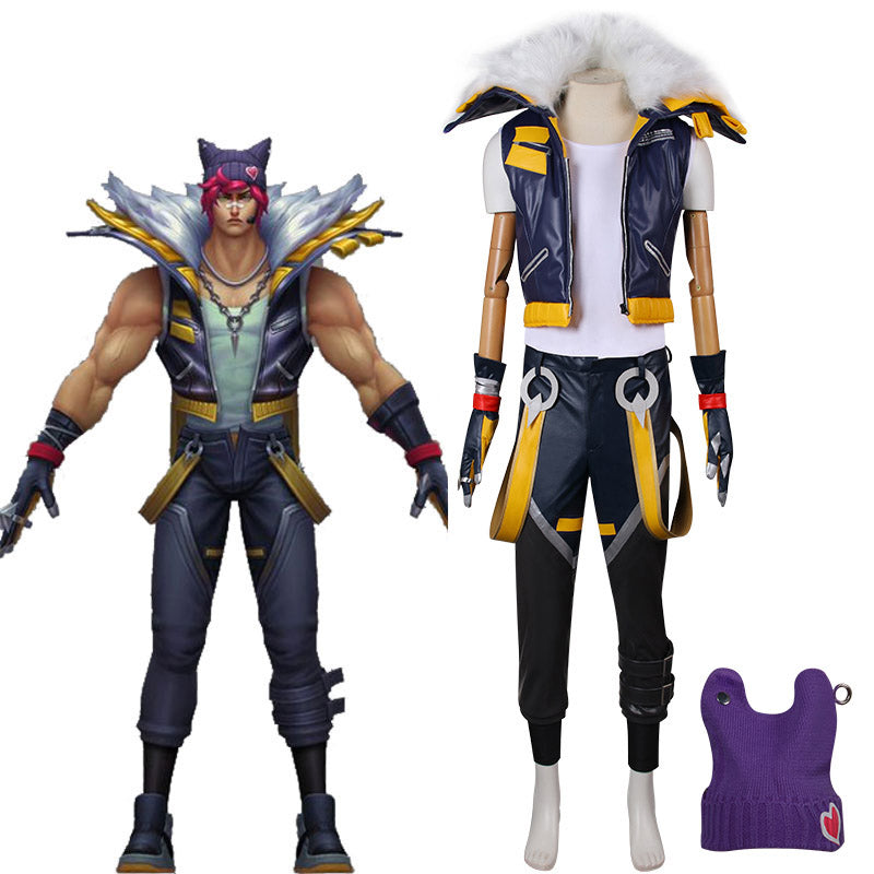 LOL Heartsteel Sett Cosplay Costume With Hat Halloween Costume