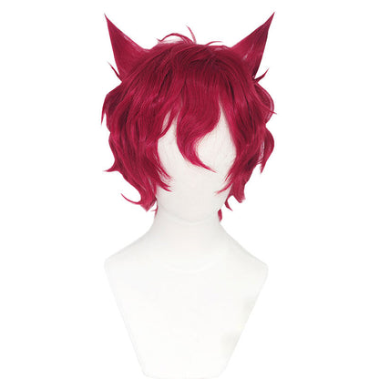 League Of Legends LOL Heartsteel Sett Wine Red Curly Cosplay Wig Halloween wig