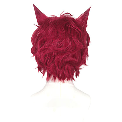 League Of Legends LOL Heartsteel Sett Wine Red Curly Cosplay Wig Halloween wig