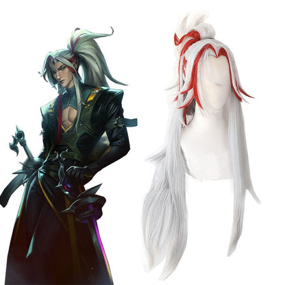 League Of Legends LOL Heartsteel Yone Grey Cosplay Wigs Halloween wig