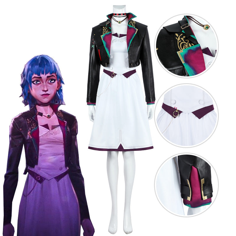 LOL League of Legends Arcane Season 2 Universe Jinx Powder Dress Cosplay Costume