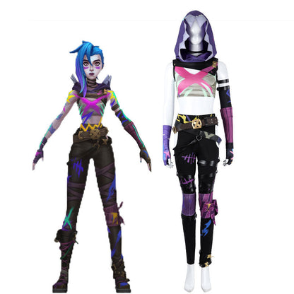 LOL League Of Legends Fractured Jinx Cosplay Costume