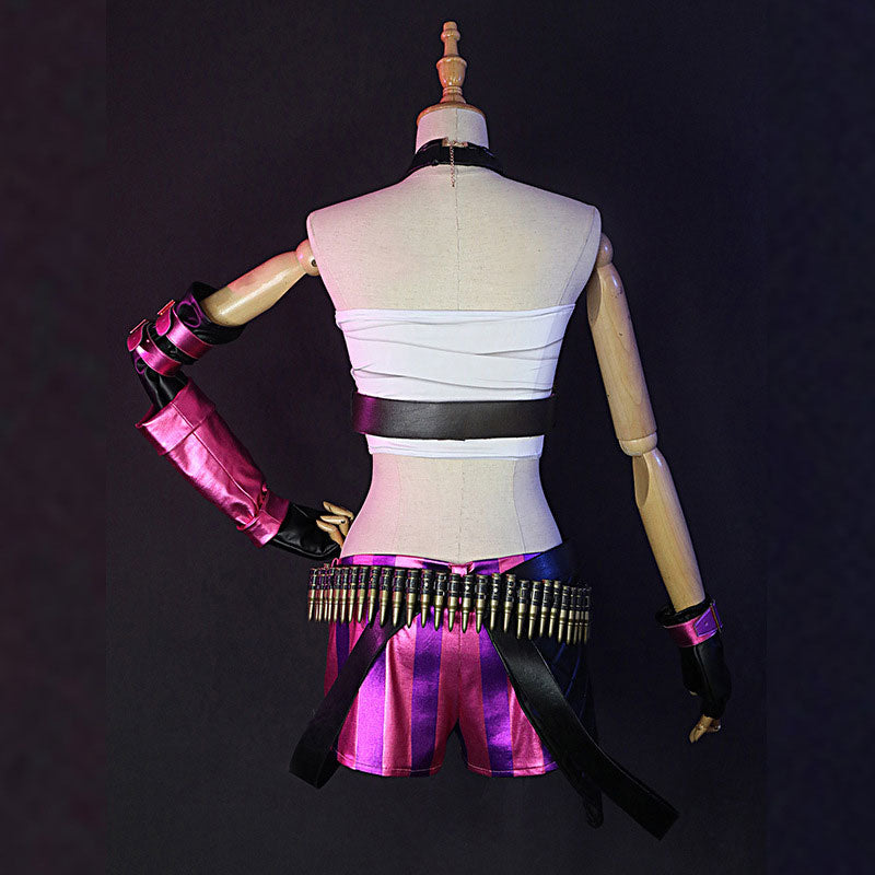 LOL Loose Cannon Jinx Sexy Uniform Made Cosplay Costumes Halloween Costume