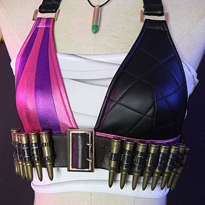 LOL Loose Cannon Jinx Sexy Uniform Made Cosplay Costumes Halloween Costume