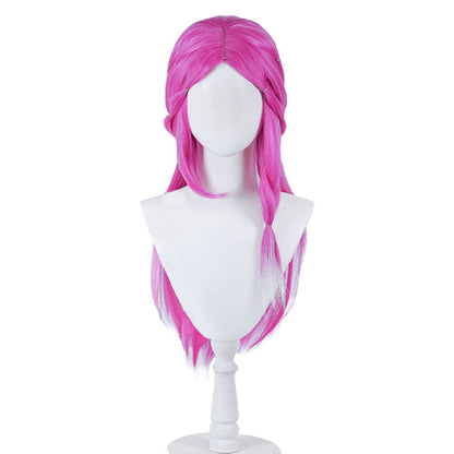 LOL Snow Moon Ahri Rose Red Gradient White Cosplay Wig