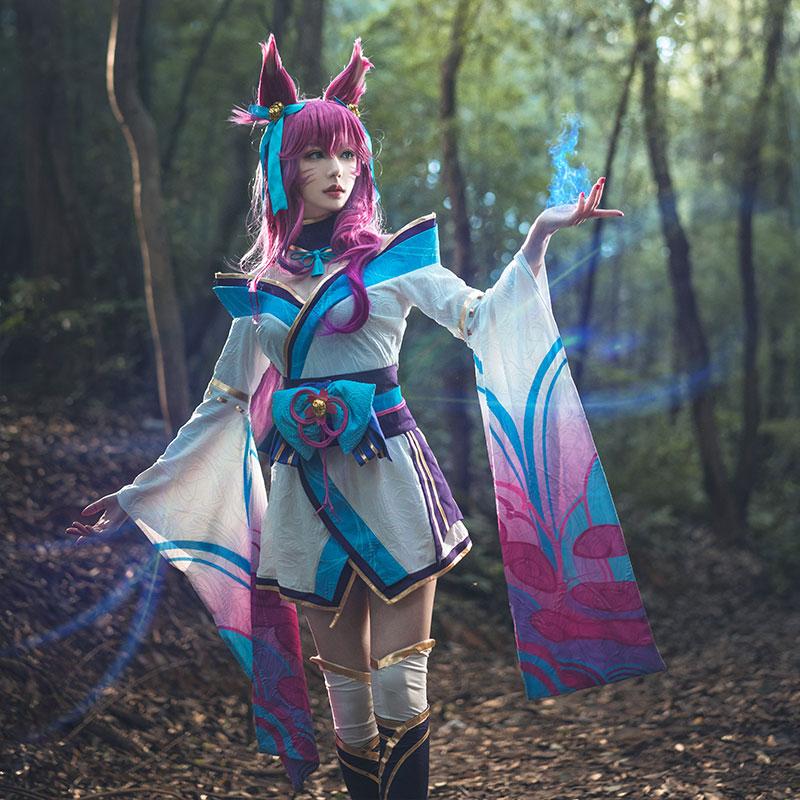 Ready To Ship LOL Spirit Blossom Ahri Cosplay Costume Halloween Costume