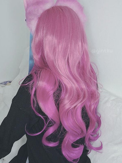 LOL Spirit Blossom Ahri Pink Mixed Long Cosplay Wigs Halloween wig