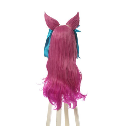LOL Spirit Blossom Ahri Pink Mixed Long Cosplay Wigs Halloween wig